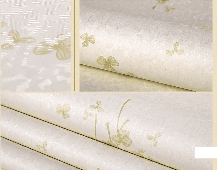 Giấy Decal cuộn hoa 3 lá xanh