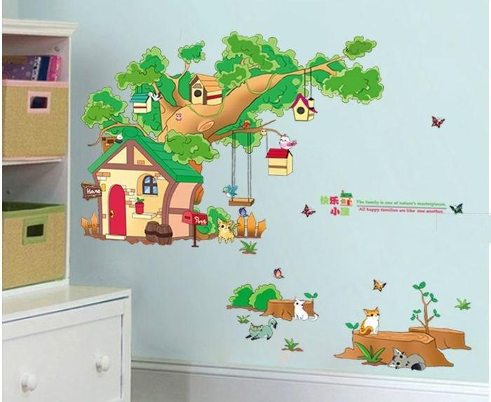 Decal dán tường nhà cây ngộ nghĩnh 4