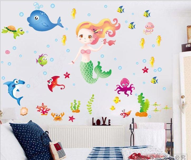 Decal dán tường nàng tiên cá 4