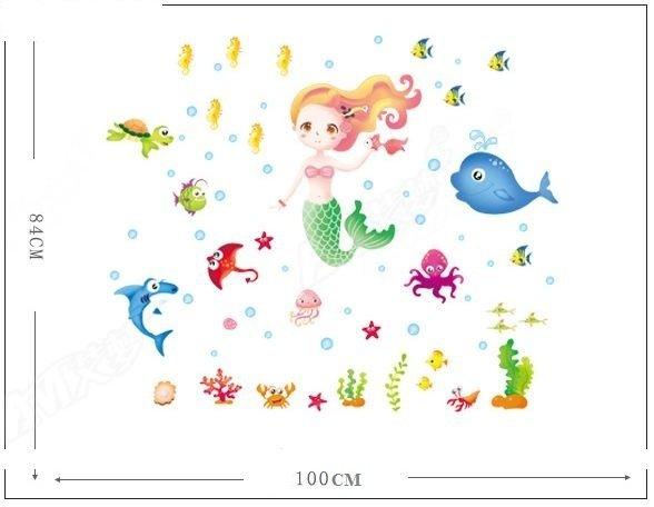Decal dán tường nàng tiên cá 4