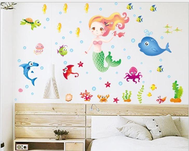 Decal dán tường nàng tiên cá 4
