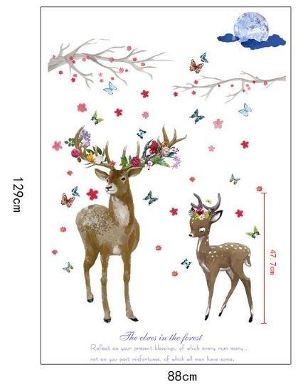 Decal dán tường vườn hươu 6