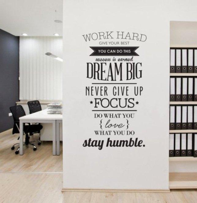 Decal văn phòng work hard give your best