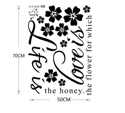 Decal dán tường love is the honey