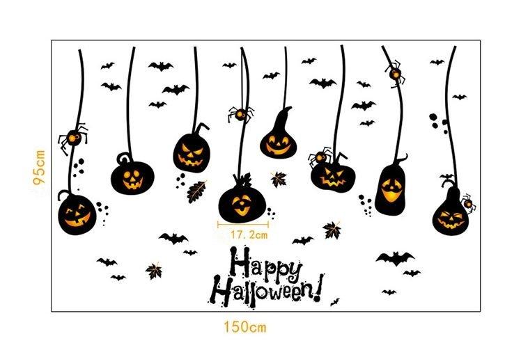 Decal 2 mặt dán tường halloween 5