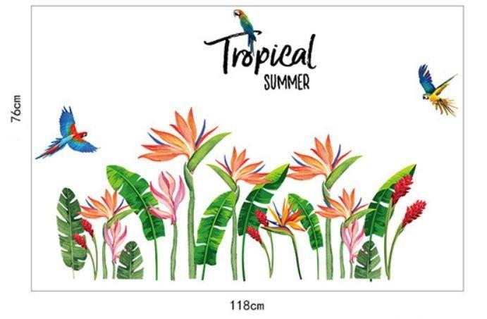 Decal dán tường hoa thiên điểu