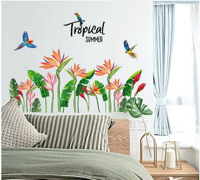 Decal dán tường hoa thiên điểu