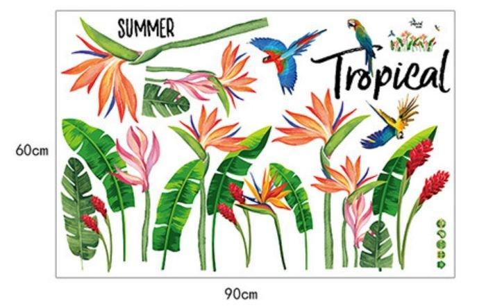 Decal dán tường hoa thiên điểu