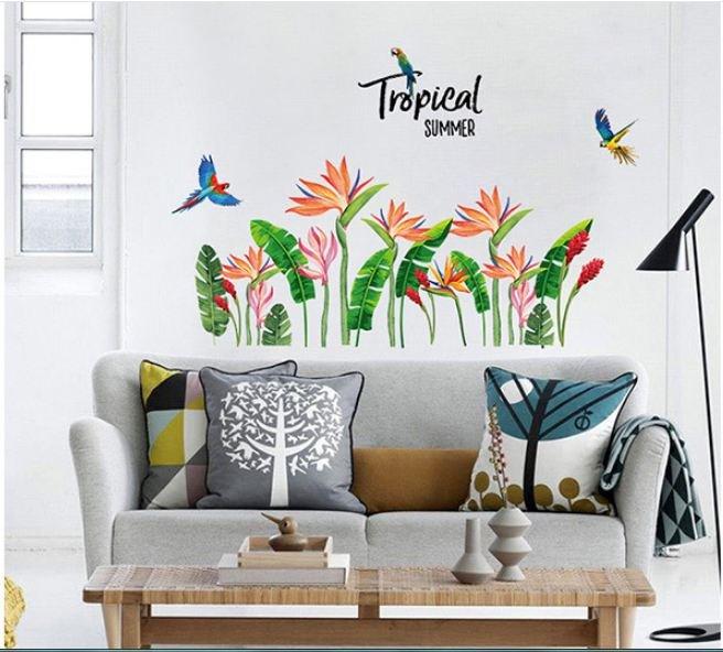 Decal dán tường hoa thiên điểu
