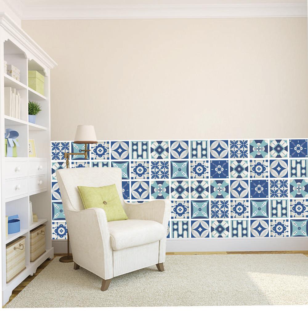 Giấy decal cuộn họa tiết gạch bông 3