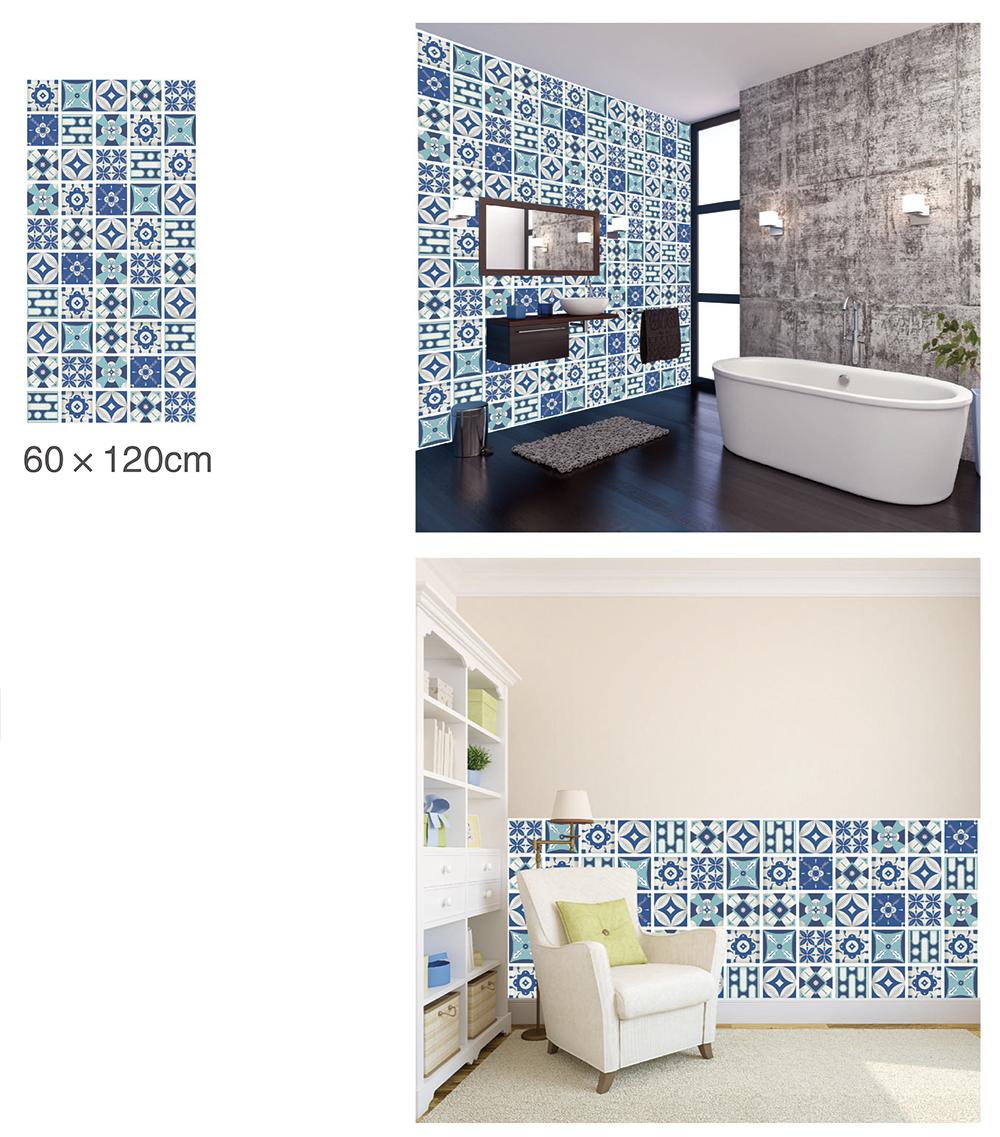 Giấy decal cuộn họa tiết gạch bông 3