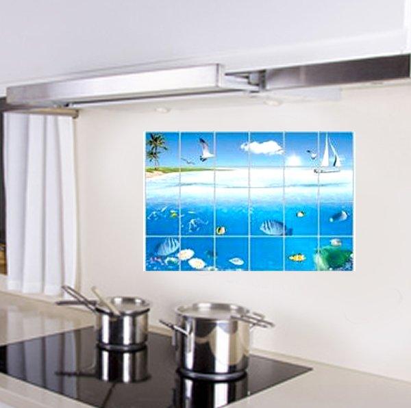 Decal dán bếp đại dương size 60x90