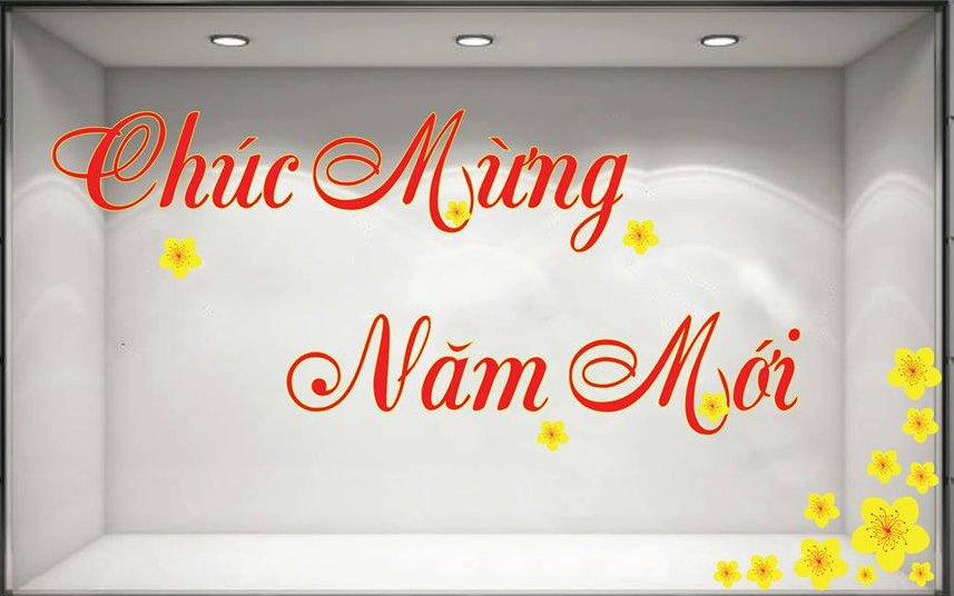 Combo decal trang trí cửa kính ngày tết 6