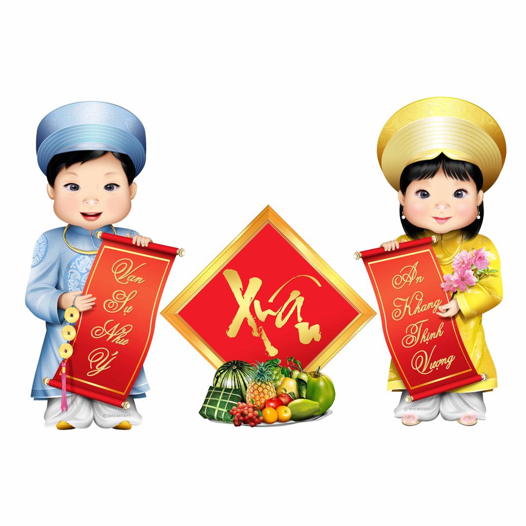 Combo decal trang trí cửa kính ngày tết 6