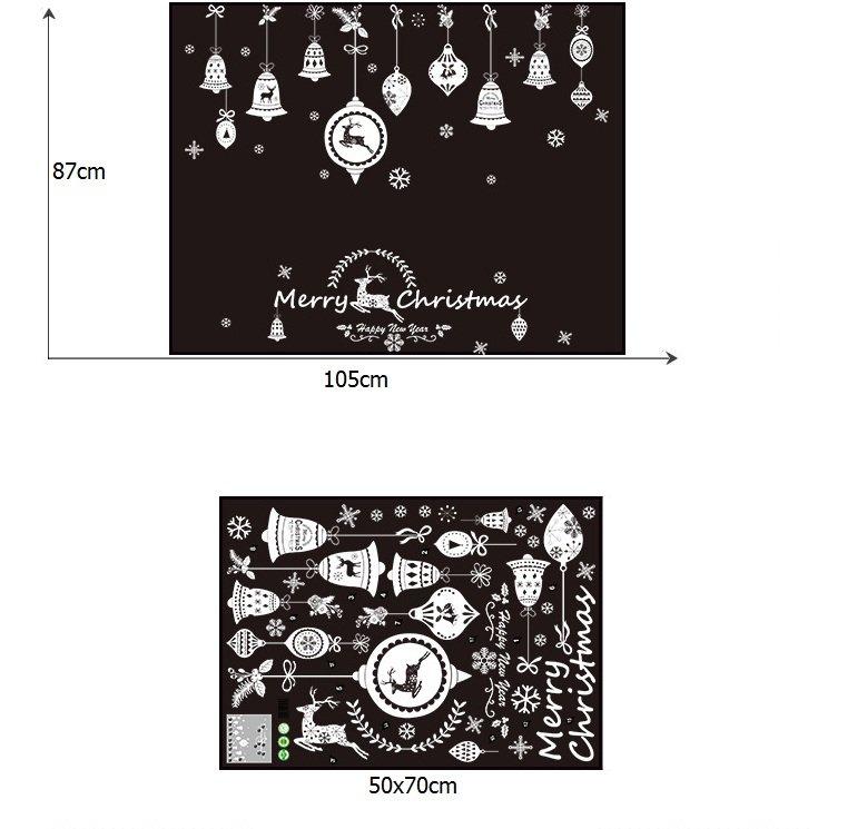 Decal trang trí noel dây treo chuông noel