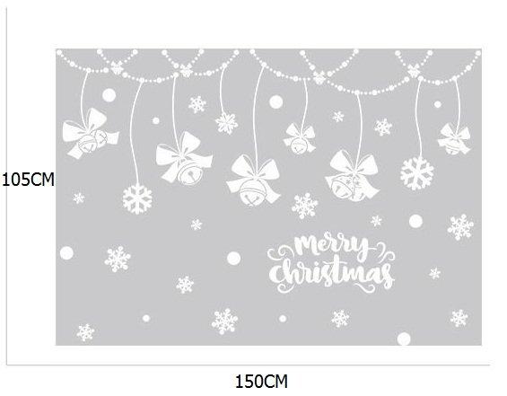 Decal trang trí noel dây treo chuông noel 2
