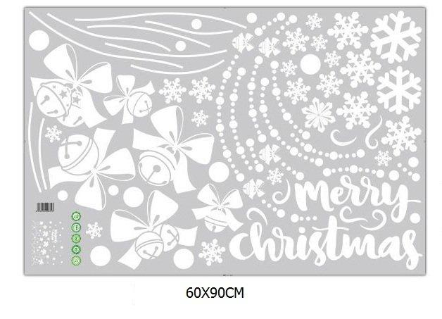 Decal trang trí noel dây treo chuông noel 2