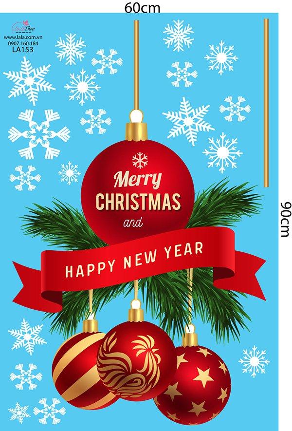 Decal trang trí noel Merry Christmas & Happy New Year 3