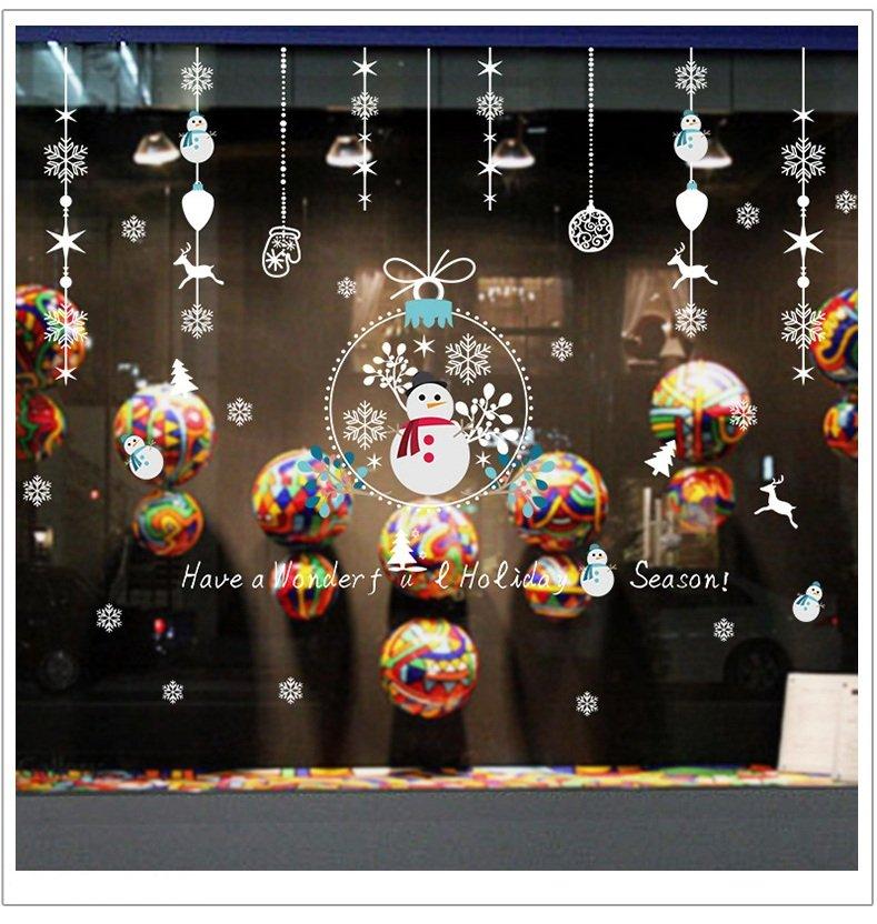 Decal trang trí noel người tuyết đáng yêu