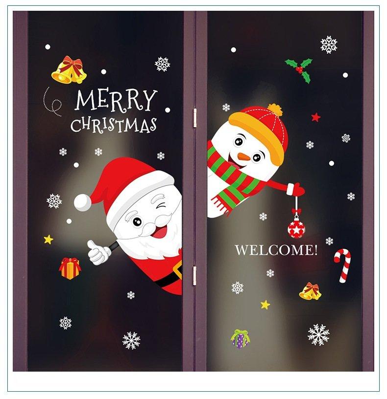 Decal 2 mặt trang trí noel ông già noel và người tuyết 3