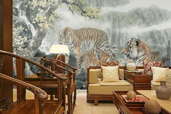 Tranh dán tường chúa tể sơn lâm
