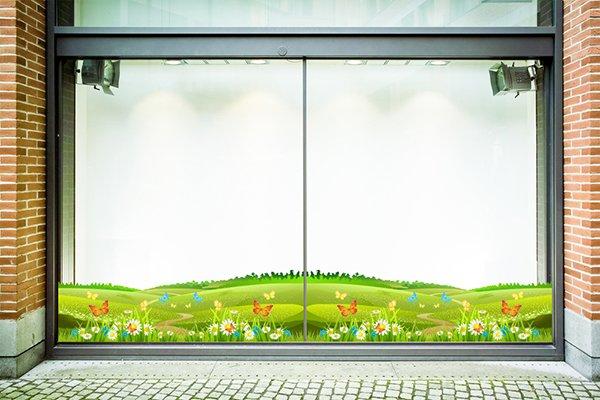 Decal dán chân tường hoa cỏ mùa xuân 4