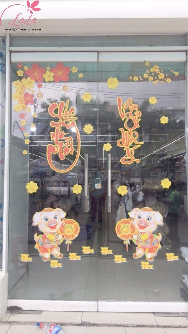 Combo decal trang trí cửa kính ngày tết 15