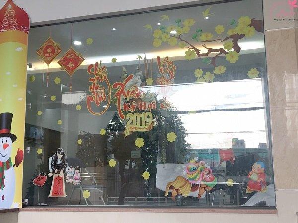 Combo decal trang trí cửa kính ngày tết 15