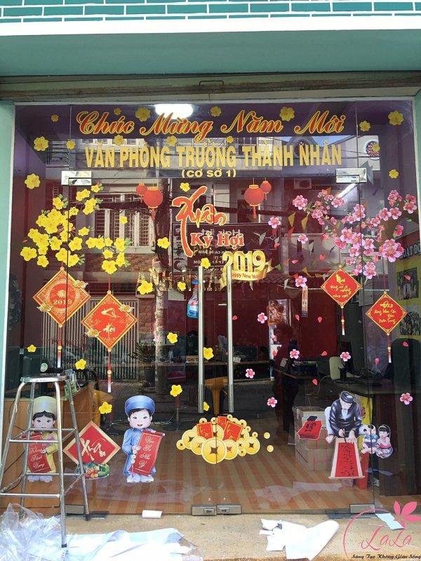 Combo decal trang trí cửa kính ngày tết 15