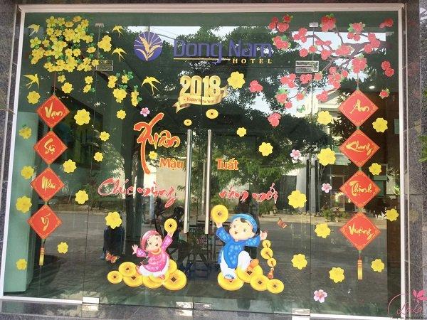 Combo decal trang trí cửa kính ngày tết 15