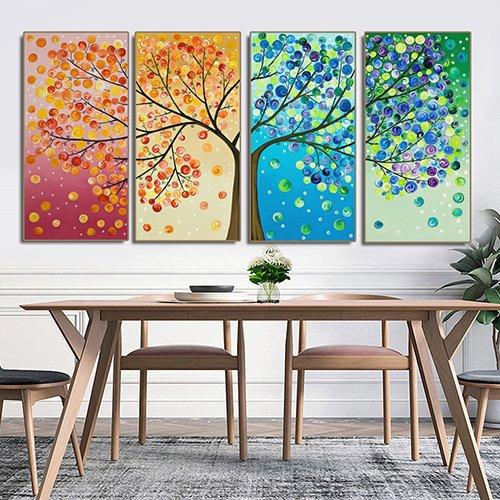 Tranh nghệ thuật trừu tượng cây 4 mùa (DHG)