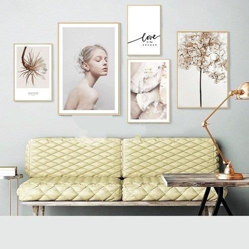 Tranh treo tường cô gái và hoa (HG)