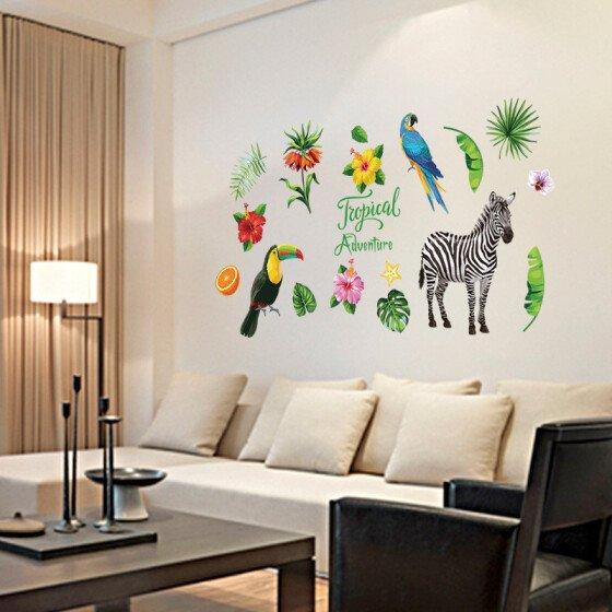 Decal dán tường ngựa vằn 2
