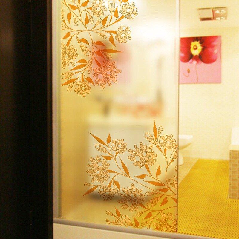 Decal dán kính hoa vàng