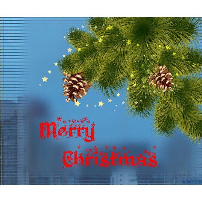 Decal dán kính mờ Merry Christmas