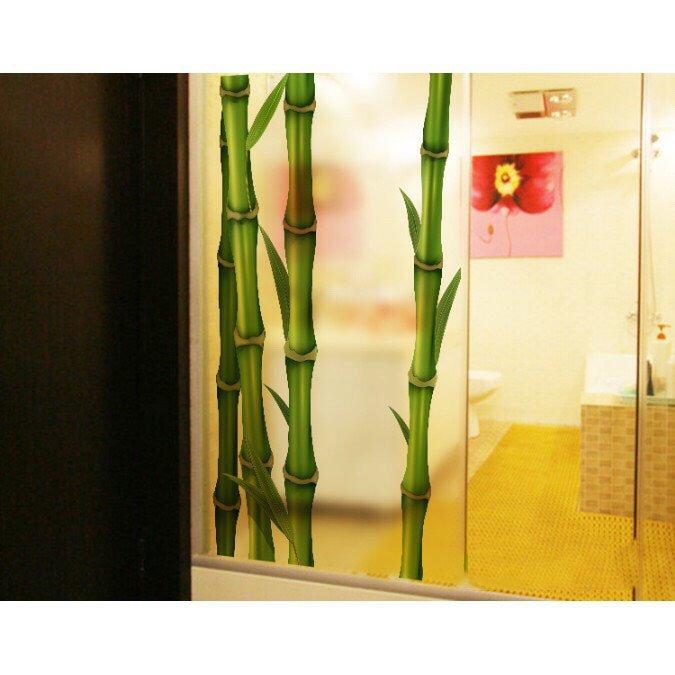 Decal dán kính mờ trúc xanh