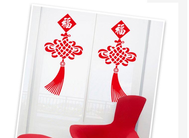 Decal dán tường Lồng đèn tết 2