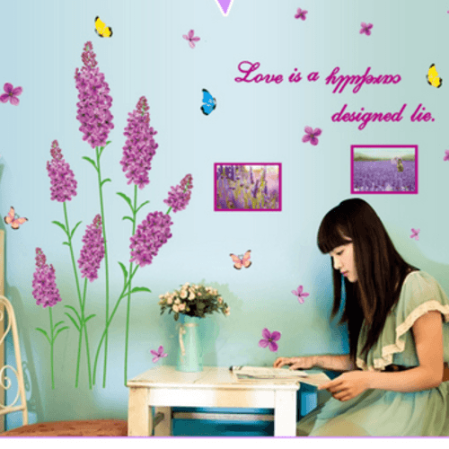 Decal hoa lavender to 3