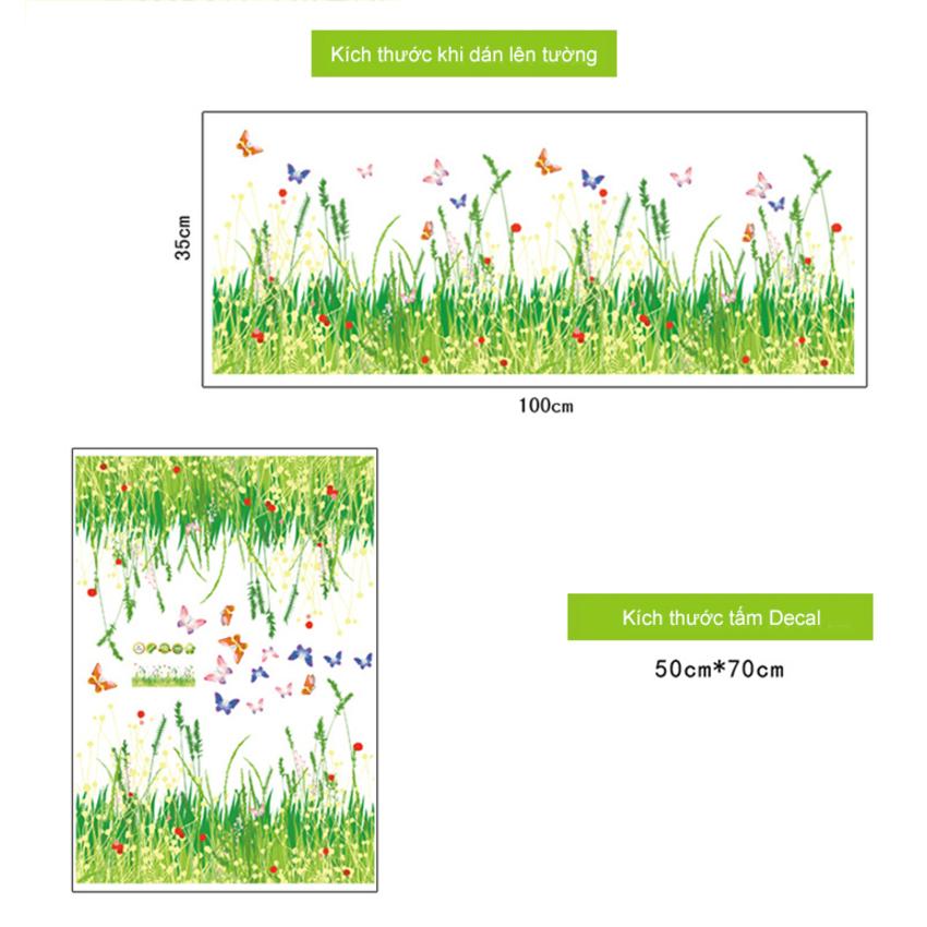 Decal dán chân tường hoa cỏ 2