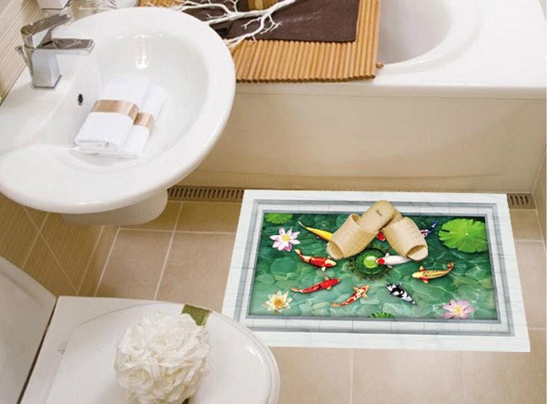 Decal tranh cửu ngư quần hội 1