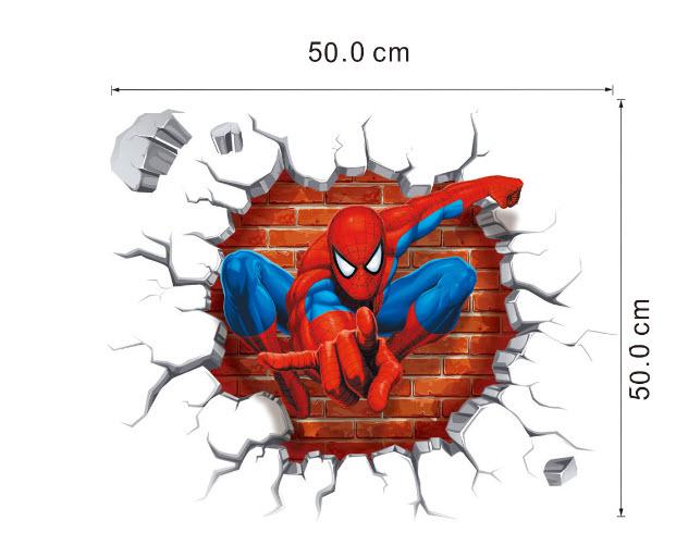 Decal 3D dán tường Người nhện