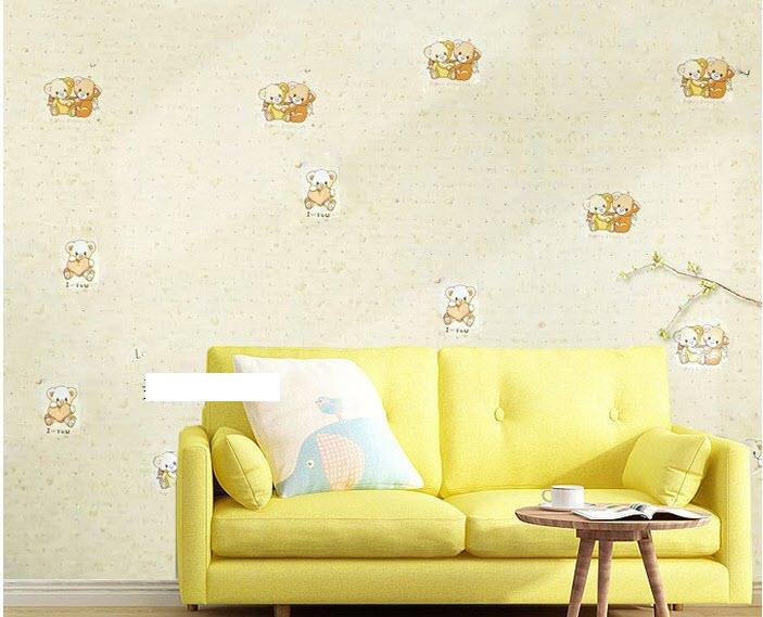 Giấy decal cuộn  đôi bạn gấu 