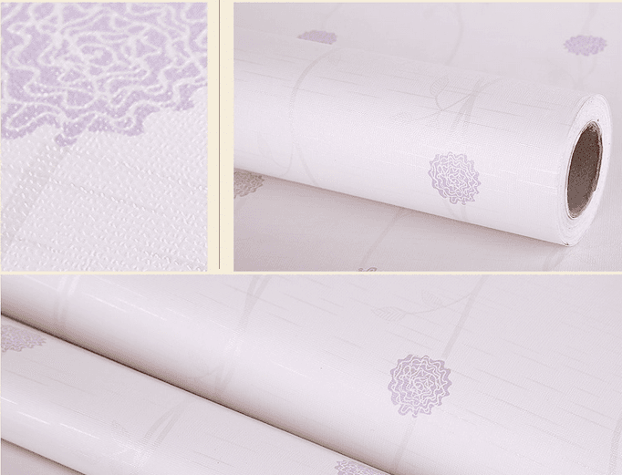 Giấy decal cuộn dây leo hoa tím 4