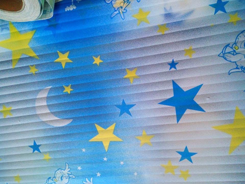 Decal cuộn kính mờ họa tiết trăng sao (011)