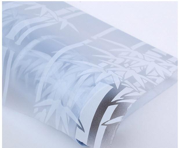 Decal cuộn kính mờ họa tiết lá trúc Octki (014)