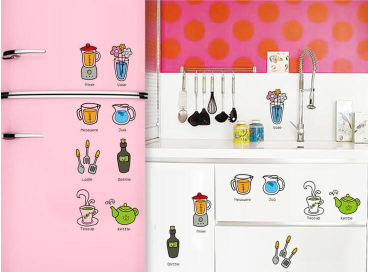 Decal dán bếp dụng cụ bếp 5