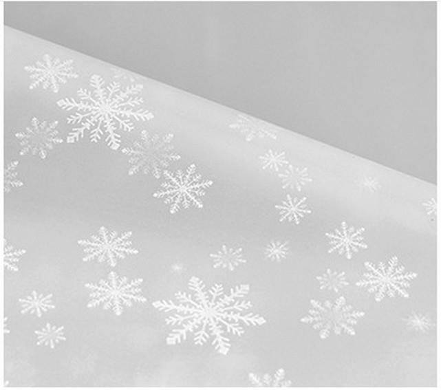 Decal cuộn kính mờ hoa tuyết trắng khổ 0.45