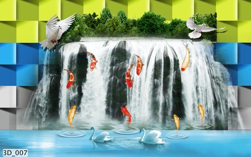 Tranh dán tường thác nước