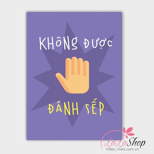 Decal văn phòng Không được đánh xếp size 40x60