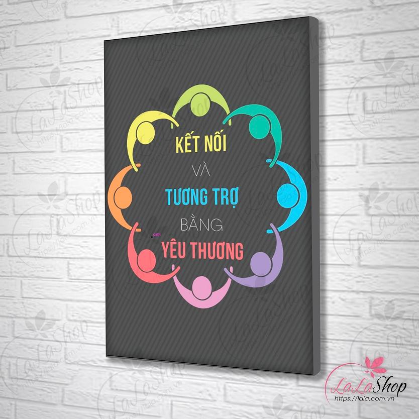 Tranh treo tường Kết nối và tương trợ bằng yêu thương